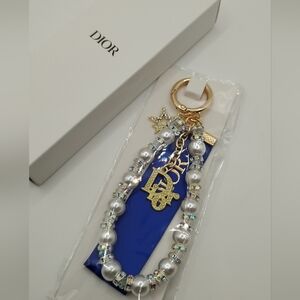 Dior Gold and Pearl Key Holder BNIB